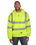 Berne Hi-Vis Class 3 Lined Hooded Sweatshirt