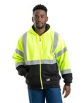 Hi-Vis Class 3 Color Block Full-Zip Hooded Sweatshirt