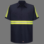 Enhanced Visibility Short Sleeve Cotton Work Shirt