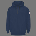 Pullover Hooded Fleece Sweatshirt Quarter-Zip